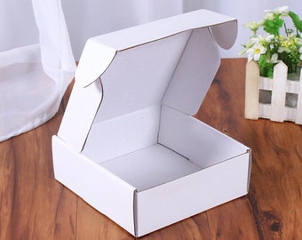 Choose Quantity Pack, White Shipping Box, Gift Box 7.5" X 5.5" X 1.5" Corrugated Box, Gift Box, Packing Folded Box, Shipping Box