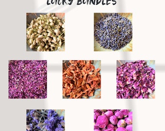 Lots porte-bonheur - excellent rapport qualité-prix et prix abordable//forfait artisanat/passe-temps fleurs séchées//kit de bricolage//confettis de mariage