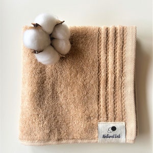 Organic cotton ECRU face washer//face tower//Gift for her// new born gift//Toxic free// No chemical//No dye