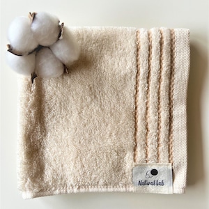 Organic cotton IVORY  face washer//face tower//Gift for her// new born gift//Toxic free// No chemical//No dye