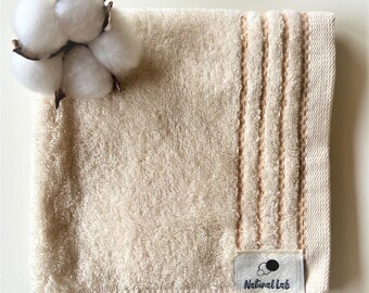 Organic cotton IVORY  face washer//face tower//Gift for her// new born gift//Toxic free// No chemical//No dye