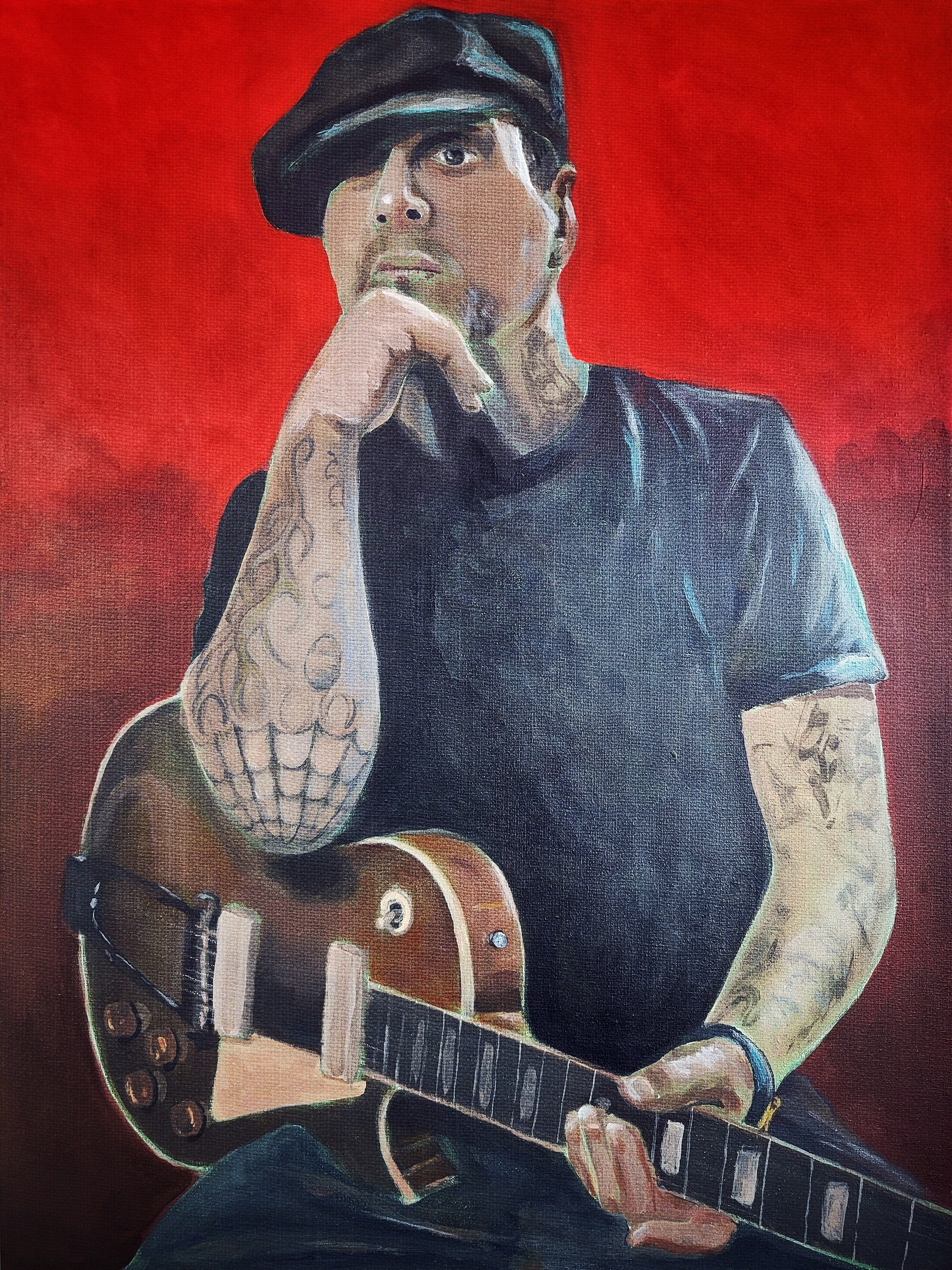 Mike Ness Portrait Painting | 12x16 Poster Print | Social