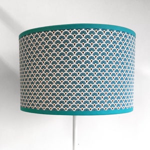 ABAT DAY art deco motif duck blue fans