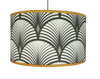 ABAT JOUR art deco pattern gray and gilded