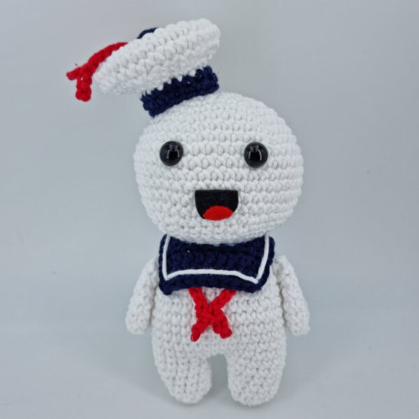 Ghostbusters Stay Puft Marshmallow Man Amigurumi Pattern, Crochet Marshmallow Doll Pattern. Ghostbusters Doll Tutorial Pattern