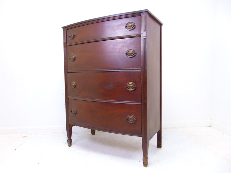 Antique Vintage Tallboy Dresser Classic American Style Etsy