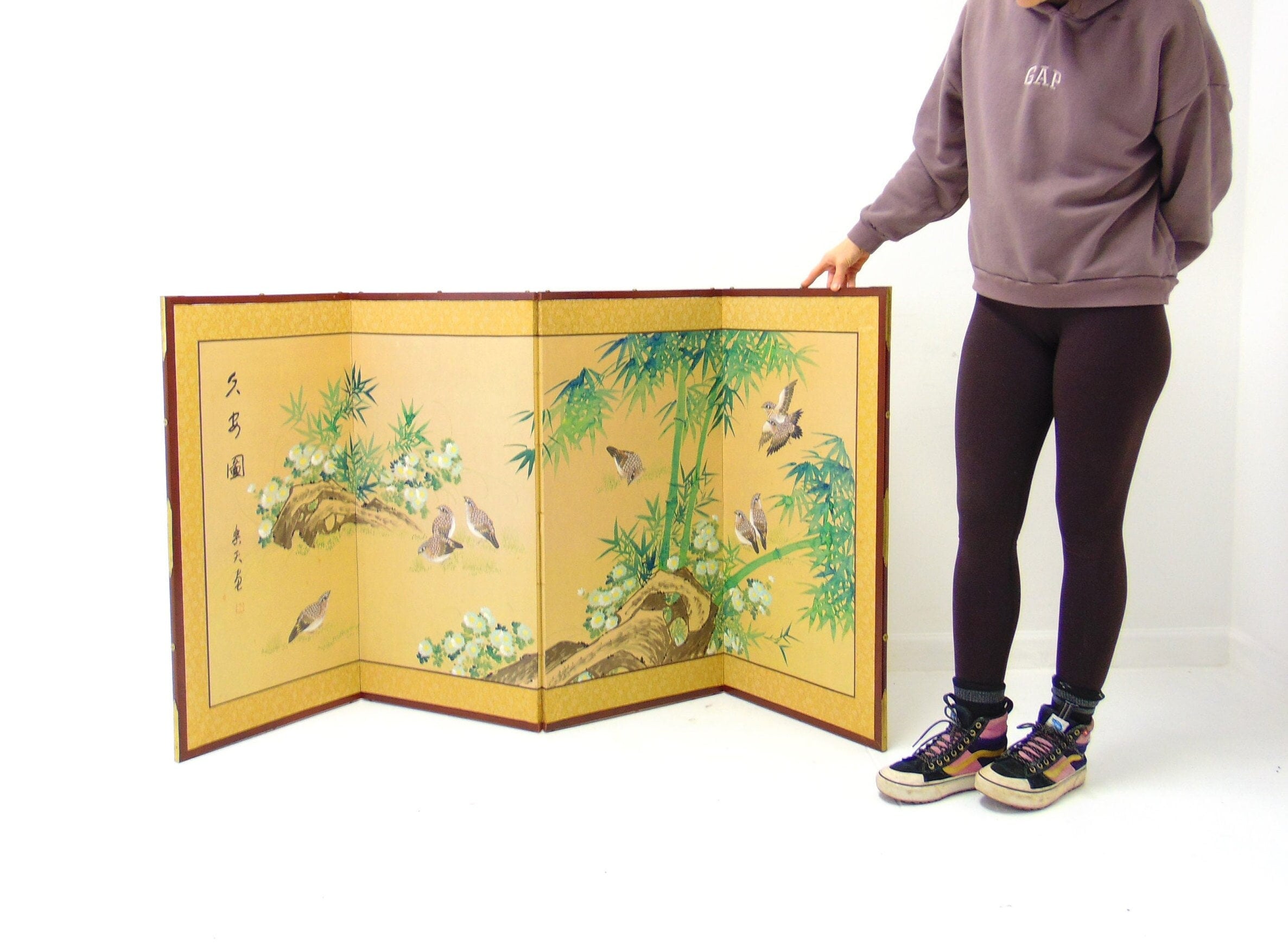 Vintage Silkscreen Hand-painted Chinese Screen - Etsy, image size:2373x1741