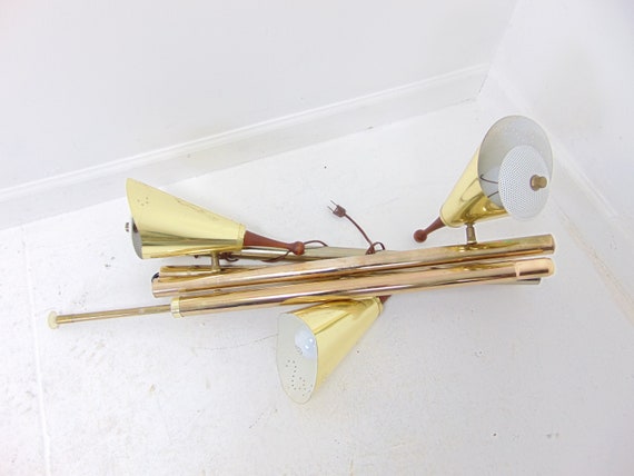 Vintage mid century tension pole cheap lamp