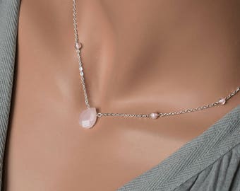 Florid Newest Round Cut Fire Pink Quartz Silver Necklace Pendants With chain Florid Newest Round Cut Fire Pink Quartz Silver Necklace Pendants With chain