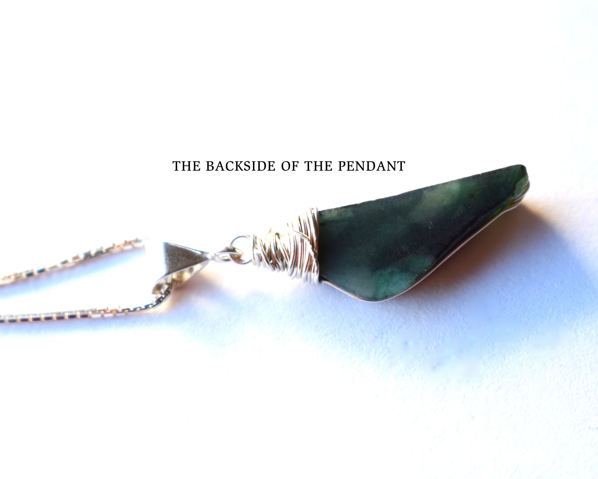 Mens Emerald Necklace Raw Emerald Pendant Silver May Etsy
