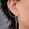 Hoop Chain Earring Sterling Silver Rose Gold Vermeil, Multiple Piercing Helix to Lobe Threader