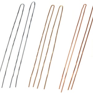Enfile-oreilles en argent sterling et or rose pour piercings multiples
