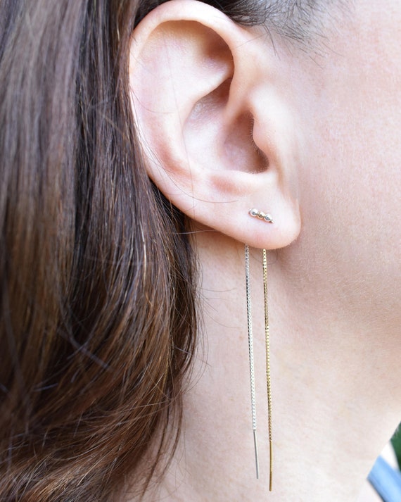 Etsy double 2024 piercing earrings