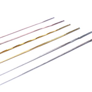 Extra long threader earring for multiple piercing in sterling silver, rose gold / gold vermeil image 9