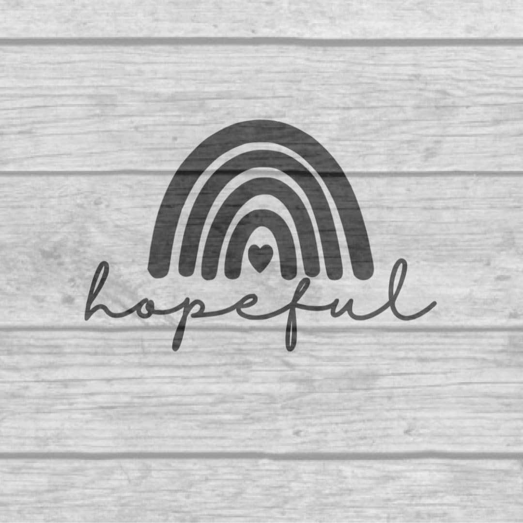 Simple Hopeful Rainbow Instant Download SVG JPG PNG Files for Use for ...