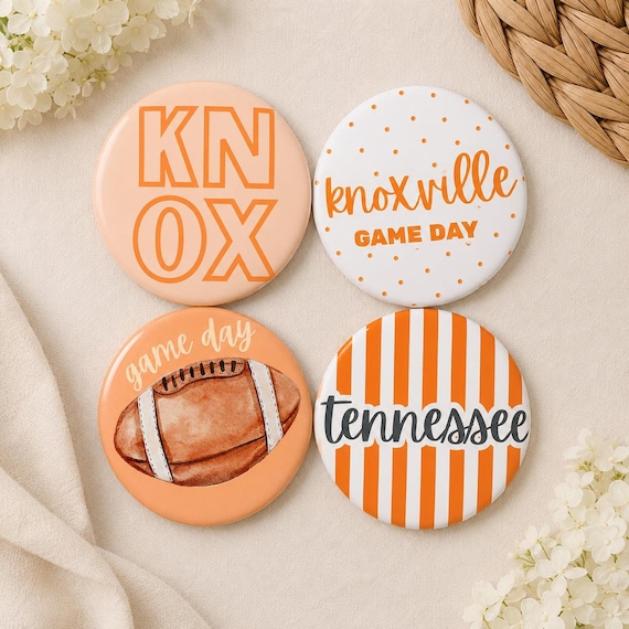 Tennessee Game Day Pin Buttons | Tennessee Accessories