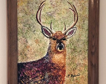 Deer Original Watercolor Painting