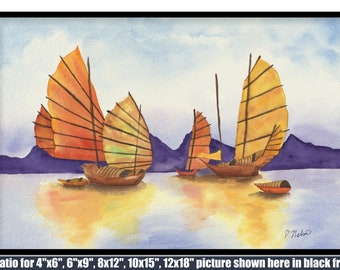 Chinese Junk Boats Single Use Digital Download