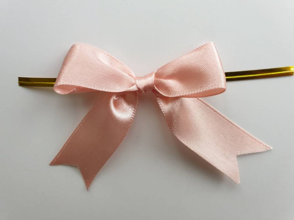 50/100 Blush Pink Mini 9mm Satin Ribbon Bows Applique Etsy