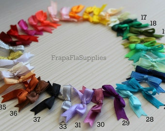 50/100/200 Mini Satin Ribbon Bows Applique Embellishments Wedding Decoration Baby Shower Card Making Scrapbooking Small Tiny Bows