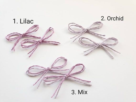 50/100/150 Lilac Paper Twine Cord Mini Bows Applique Embellishments Wedding  Decoration Bow Card Making Scrapbooking Tiny Rustic Bows -  Canada