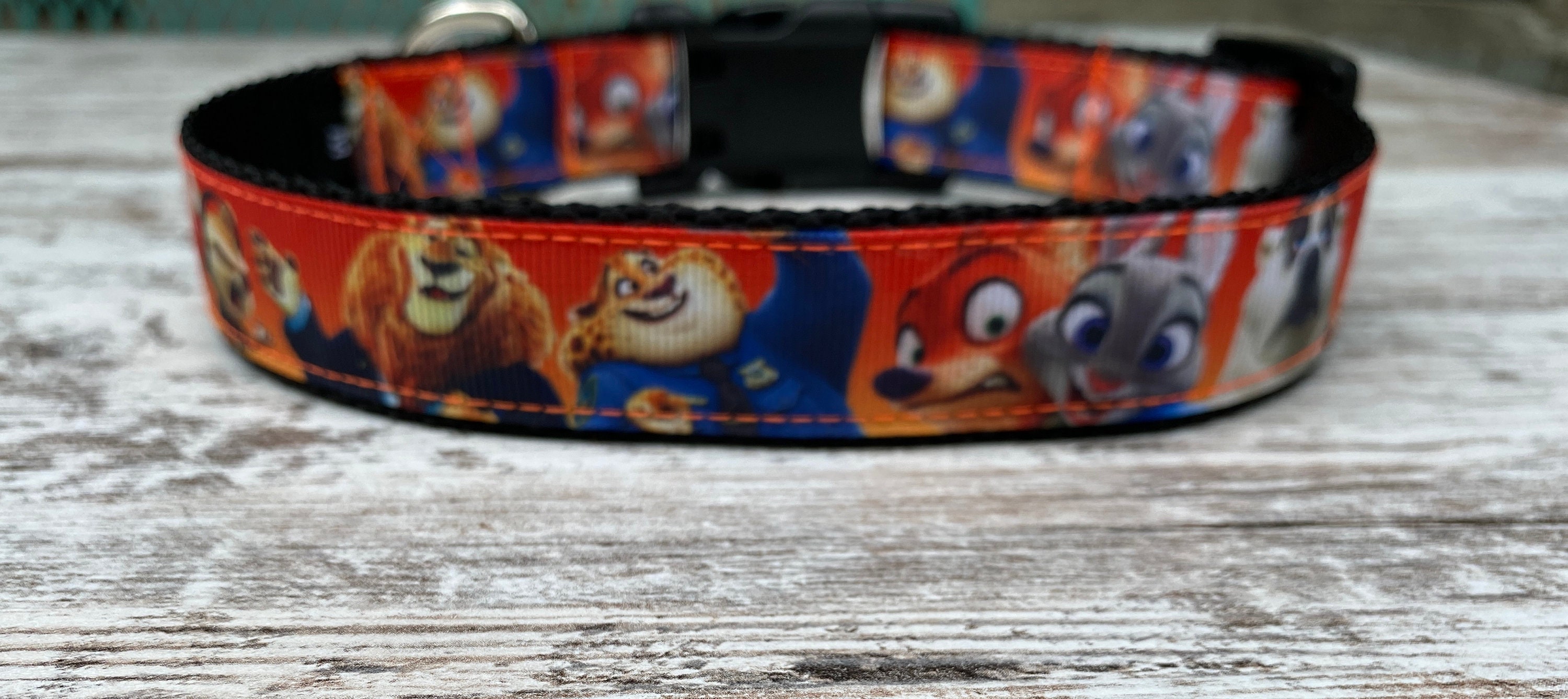 1 wide M Zootopia Dog Collar 1219 length Etsy