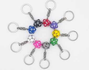 Custom D20 Chainmail Keychain - A Stylish Accessory for DND Enthusiasts!
