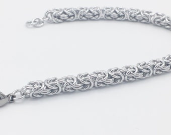 Chainmail Bracelet - Silver Byzantine Weave