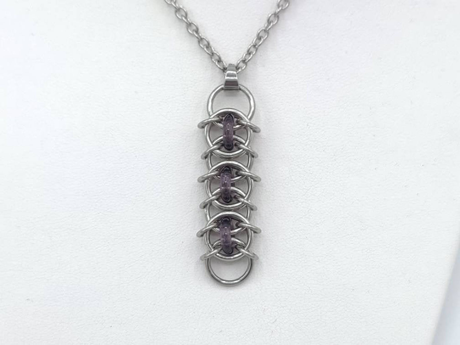 Celtic Visions Chainmail Pendant and Chain Etsy