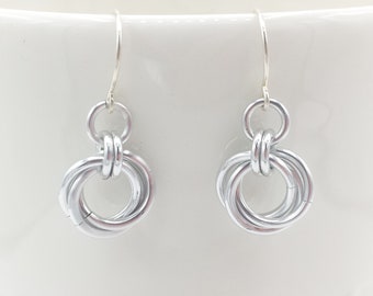 Mobius Chainmail Earrings