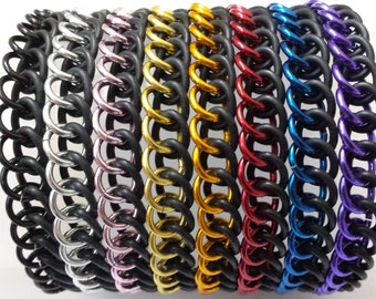 Custom Half Persian Chainmail Stretchy Bracelet
