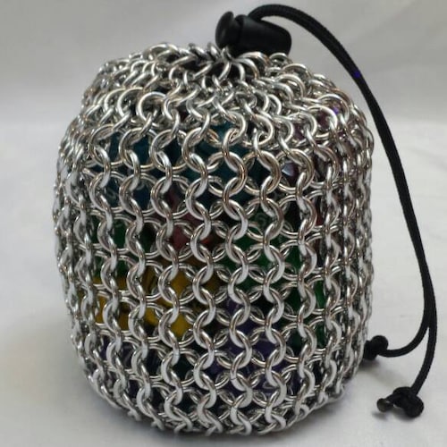 Chainmail Dice Bag Rainbow Large Etsy