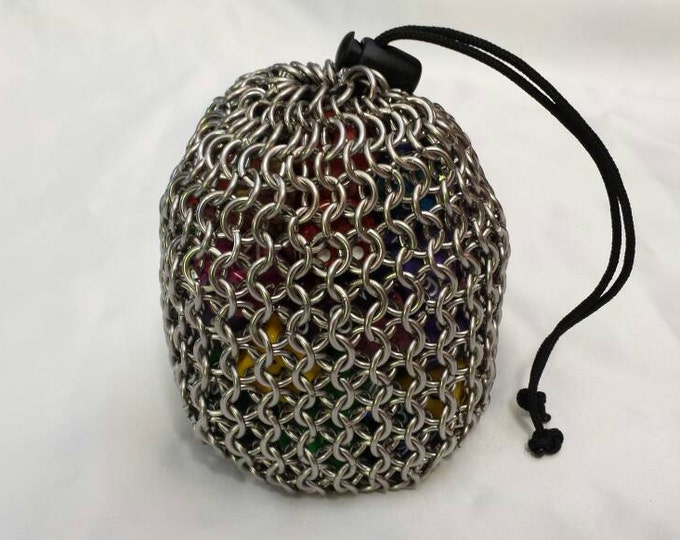 Stainless Steel Chainmail Dice Bag Large Etsy