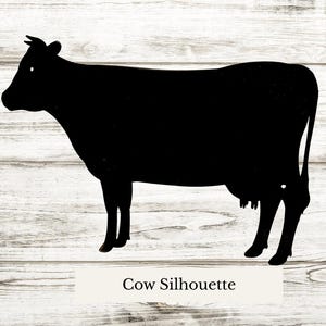 Cow Metal Wall Art: Rustic Farmhouse Silhouette, Black Finish
