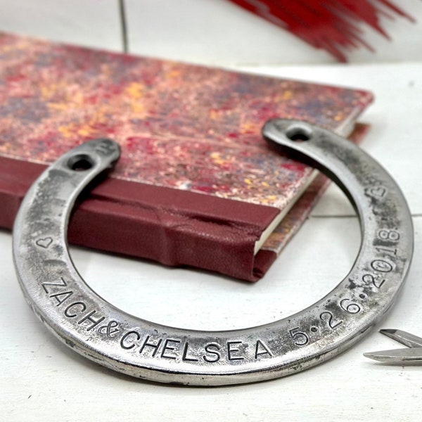 Engraved Horseshoe-Customized-Western Decor-Anniversary Horseshoe-Wall Hanging