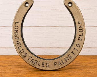 Engraved Horseshoe-Customized-Western Decor-Anniversary Horseshoe-Wall Hanging