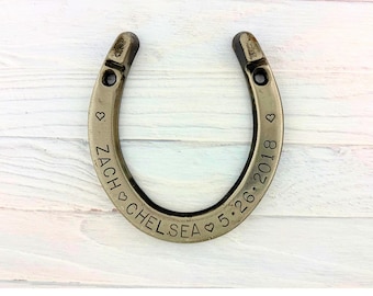 Engraved Horseshoe-Western-Home-Wall Art Decor-Wedding-Anniversary-Home-Good Luck Gift