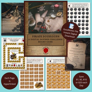 Pirate Doubloons Daily Savings Challenge A Digital Board Game for ...
