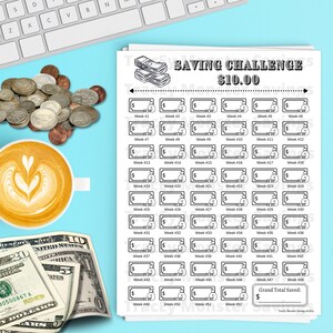 Ten Dollar Saving Challenge & Tracker | 52 Weeks | Money Savings Challenge | Savings | PDF | Printable | Digital Download | Sinking Funds
