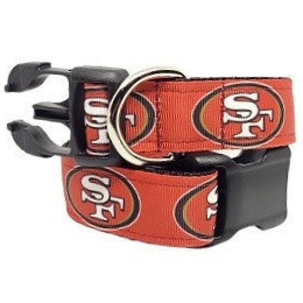 Collier pour chien San Francisco 49ers, collier pour chien de football, collier pour chien NFL, collier pour chien NFC, collier pour animaux de compagnie, collier pour chien, collier ajustable de 1 « d’épaisseur