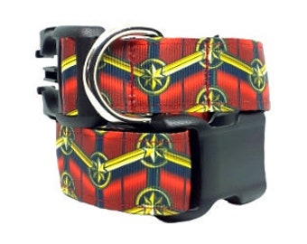 captain marvel dog collar