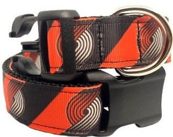 Carolina Hurricanes Dog Collar, Hockey Dog Collar, NHL Dog Collar, Pet Collar, Dog Collar, 1" thick, adjustable collar