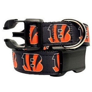 Cincinnati Bengals Dog Collar, Football Dog Collar, NFL Dog Collar, Pet Collar, Dog Collar, 1" thick, adjustable collar