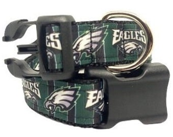 Philadelphia Eagles Dog Collar, Football Dog Collar, NFL Dog Collar, Pet Collar, Dog Collar, 1" thick, adjustable collar