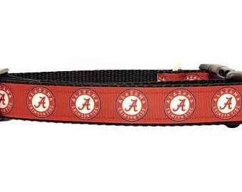 Alabama Crimson Tide Dog Collar - Athletic Pets