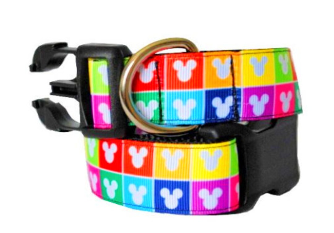 Mickey Mouse Dog Collar, Mickey Head Dog Collar, Disney Dog Collar