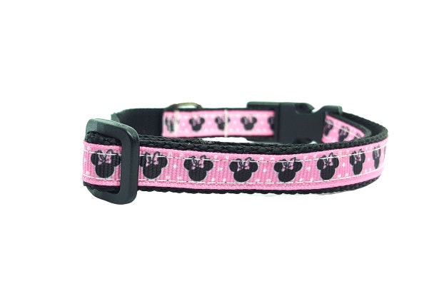 Minnie mouse dog top collar and leash