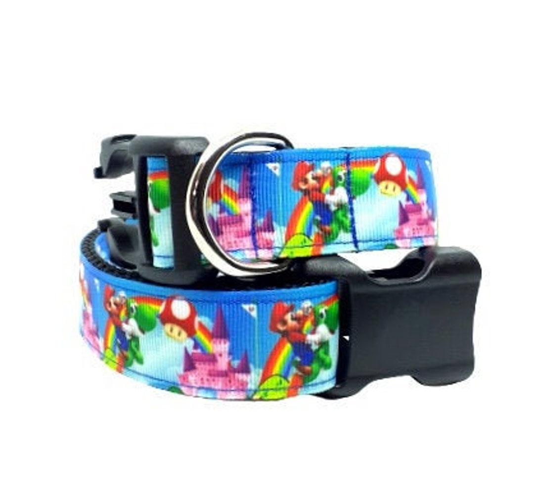 Super Mario Dog Collar, Yoshi Dog Collar, Toad Dog Collar, Video Game