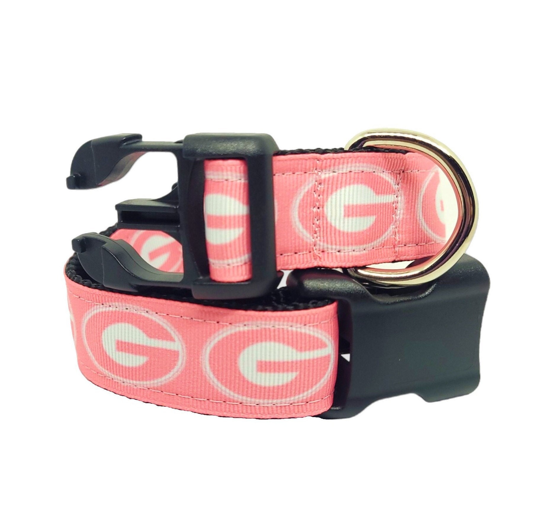 Pink georgia bulldog dog collar hotsell