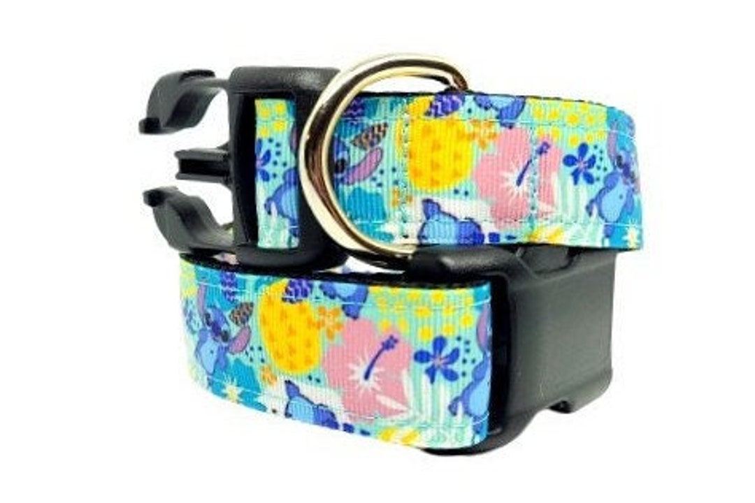 EXCLUSIVE Floral Stitch Dog Collar, Lilo and Stitch Dog Collar, Disney